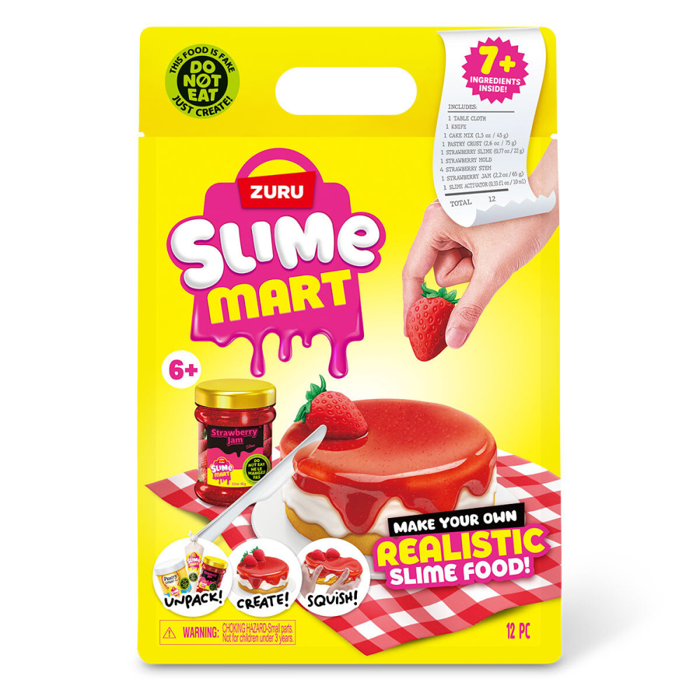 Slime Mart Shopping Bag Клубничный чизкейк - игровой набор со слаймами (15901A)