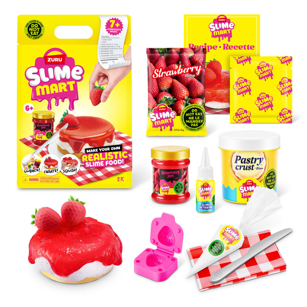 Slime Mart Shopping Bag Клубничный чизкейк - игровой набор со слаймами (15901A)