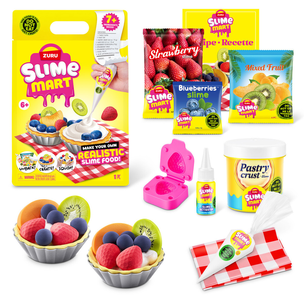 Slime Mart Shopping Bag Фруктовый тарт - игровой набор со слаймами (15901E)