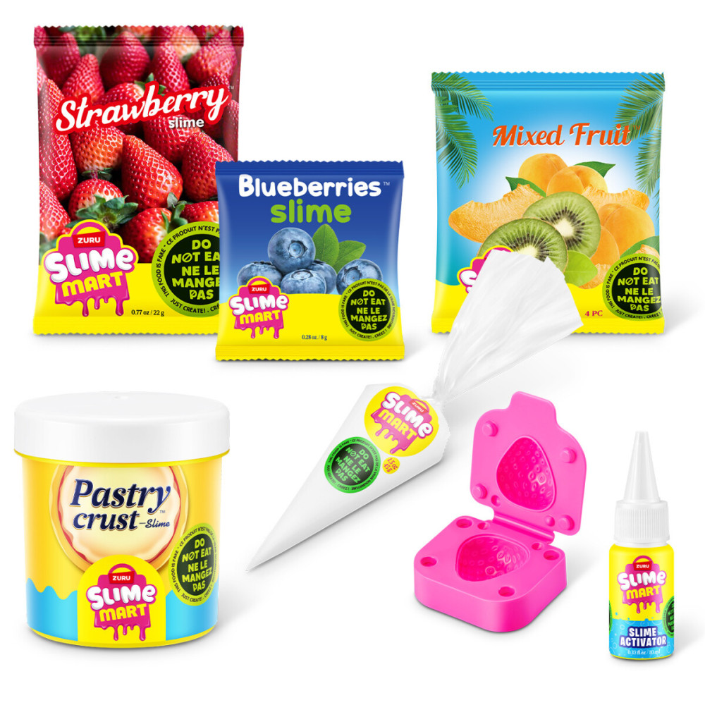Slime Mart Shopping Bag Фруктовый тарт - игровой набор со слаймами (15901E)
