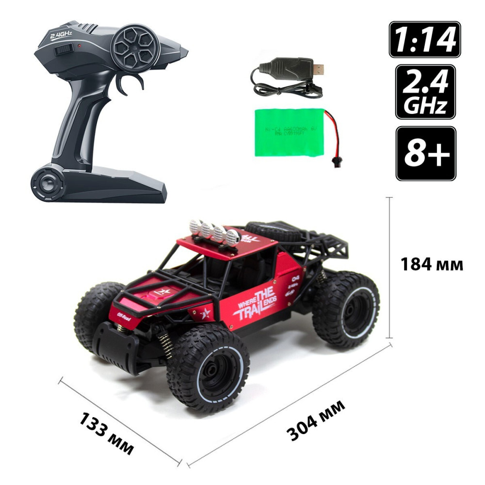 Sulong Toys Off-Road Crawler Race - радіокерований автомобіль • Матовий червоний (SL-309RHMR)