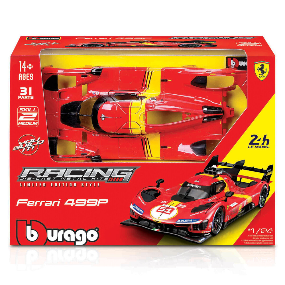 Bburago Ferrari 499P LMH Kit - авто-конструктор 1:24 (18-26587)