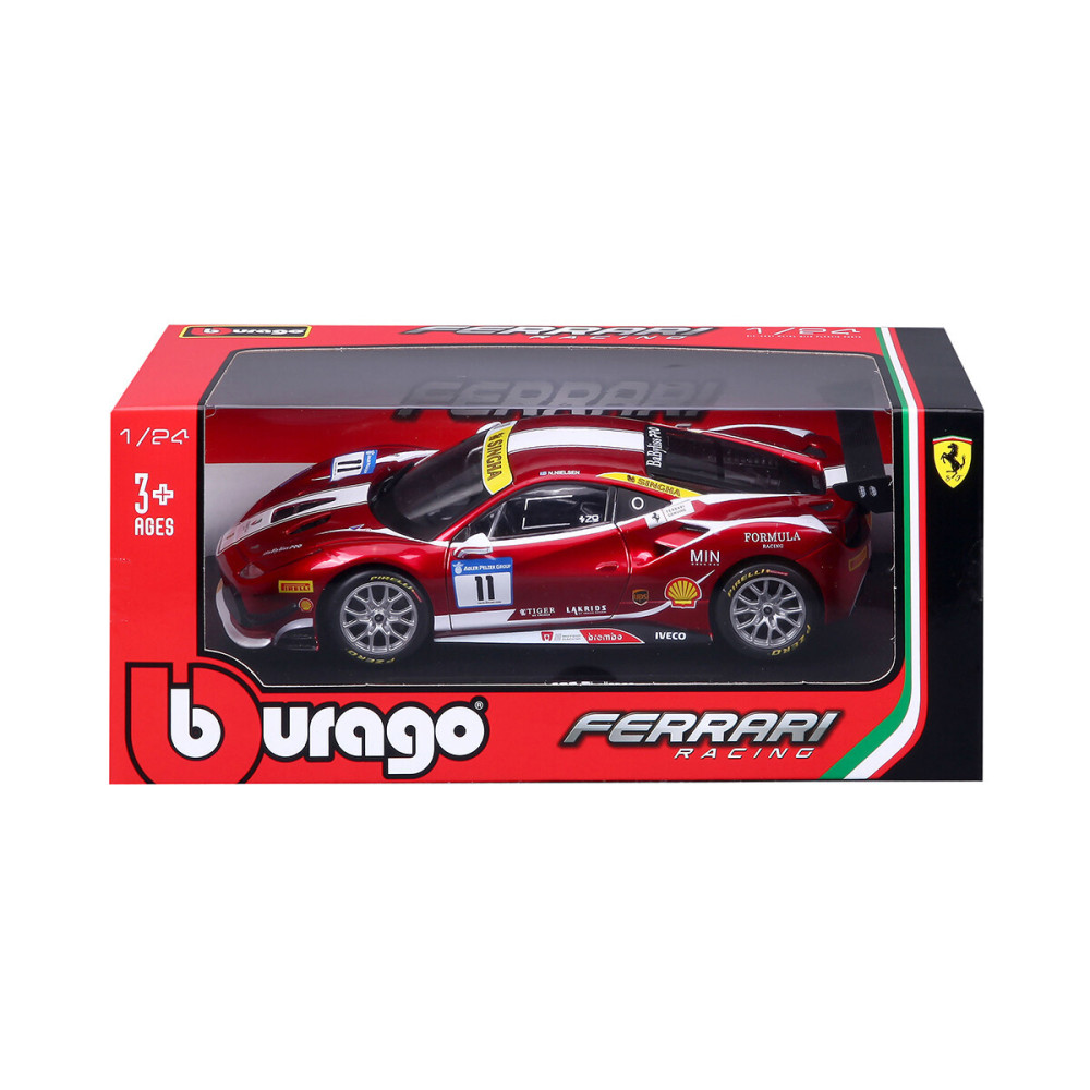 Bburago Ferrari 488 Challenge 1:24 - автомодель • Червоний (18-26308)