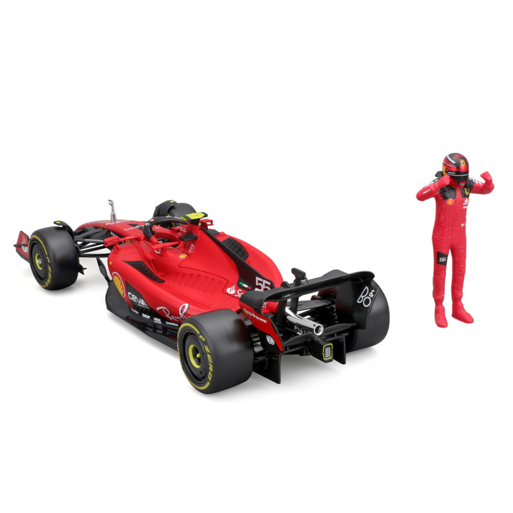 Bburago Ferrari SF-23 1:24 - автомодель з фігуркою • Червоний (18-26809)