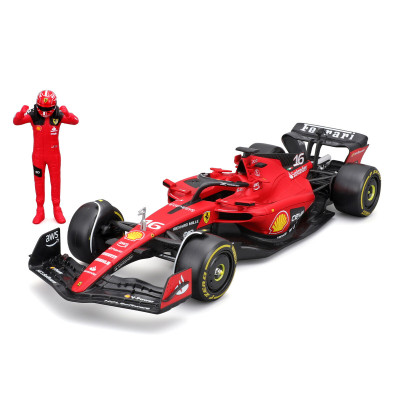 Bburago Ferrari SF-23 1:24 - автомодель з фігуркою • Червоний (18-26809)