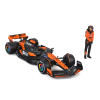 Bburago McLaren MCL38 1:24 - автомодель з фігуркою • Чорний з помаранчевим (18-28040)