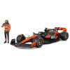 Bburago McLaren MCL38 1:24 - автомодель з фігуркою • Чорний з помаранчевим (18-28040)