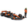 Bburago McLaren MCL38 1:24 - автомодель з фігуркою • Чорний з помаранчевим (18-28040)