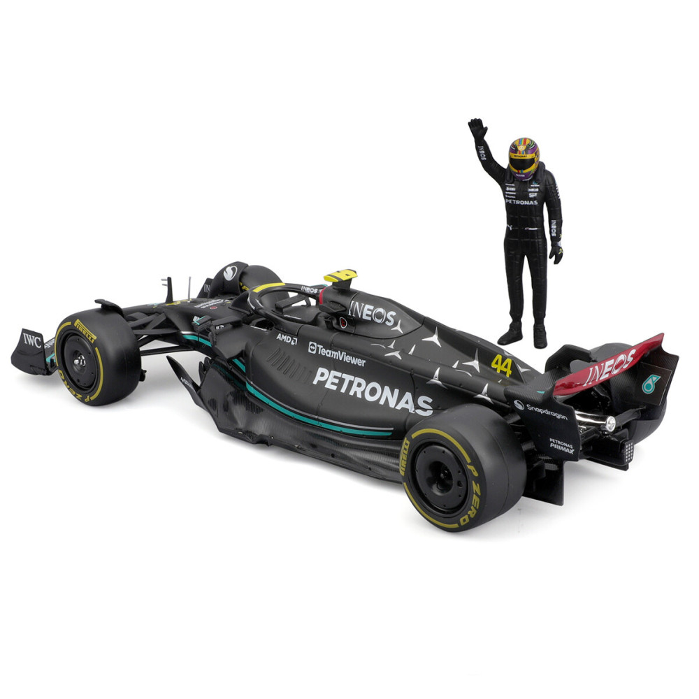 Bburago Mercedes-AMG F1 W14 E Performance 1:24 - автомодель з фігуркою • Чорний (18-28037) Bburago Mercedes-AMG F1 W14 E Performance 1:24 - автомодель з фігуркою • Чорний (18-28037)