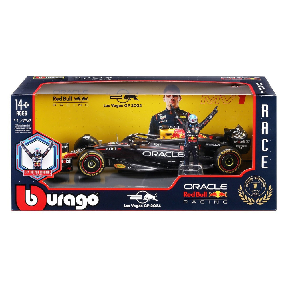 Bburago Oracle Red Bull Racing RB20 з фігуркою - автомодель 1:24 (18-28060 (#1)) Bburago Oracle Red Bull Racing RB20 з фігуркою - автомодель 1:24 (18-28060 (#1))