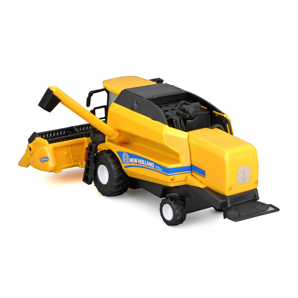 Bburago New Holland TC5.90 - автомодель зернозбирального комбайна • Жовтий з чорним (18-31721)