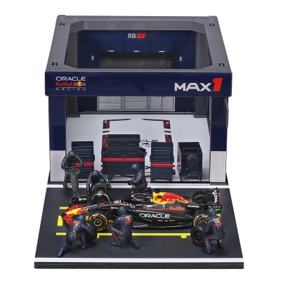 Bburago PIT PASS Oracle Red Bull Racing RB21 - игровой набор с гаражом (18-38459 (#1))