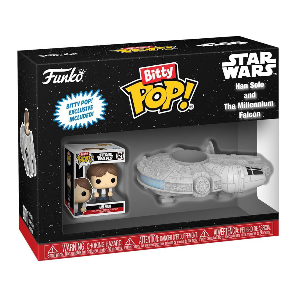 Funko BITTY POP! Ride Хан Соло й Тисячолітній сокіл - набір ігрових фігурок (83623)