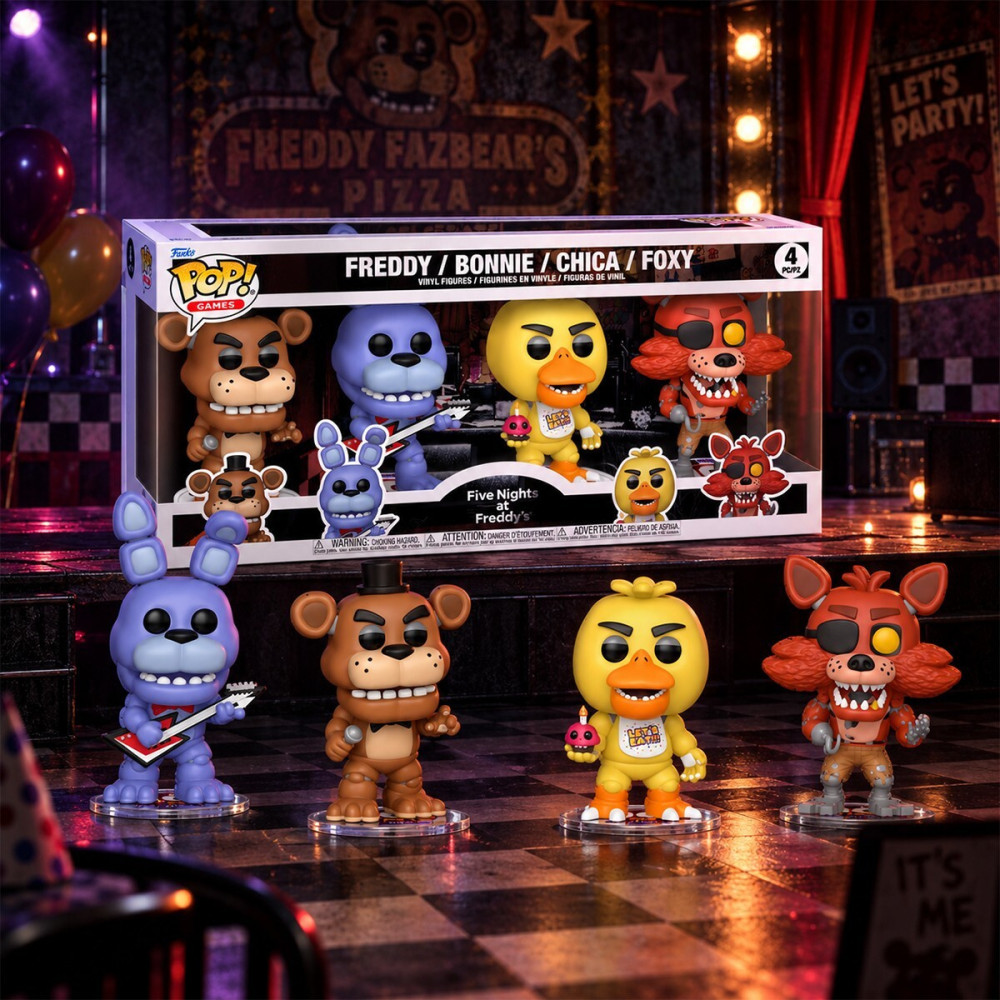 Funko POP! 5 ночей у Фредди Фредди, Бонни, Чика и Фокси - набор игровых фигурок (95660)