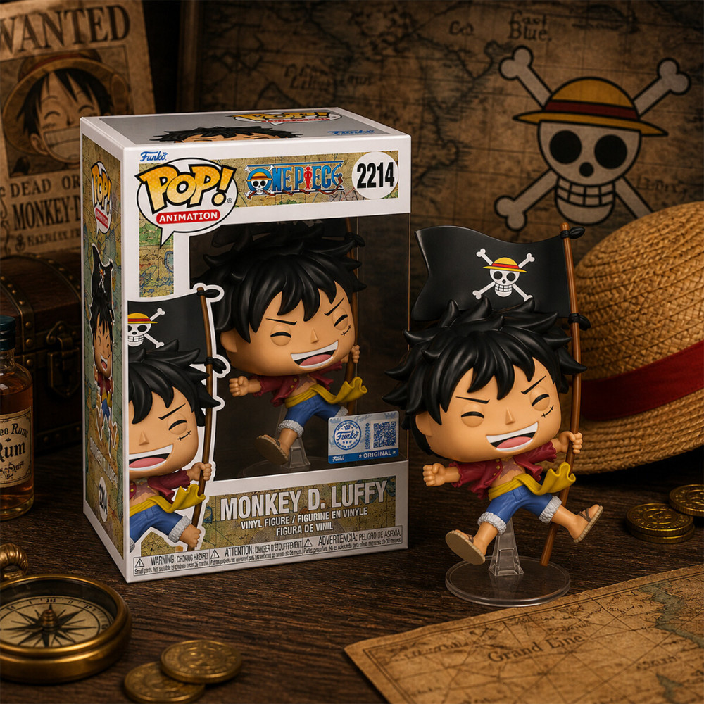 Funko POP! Великий куш Луффі з прапором - ігрова фігурка (91970) Funko POP! Великий куш Луффі з прапором - ігрова фігурка (91970)