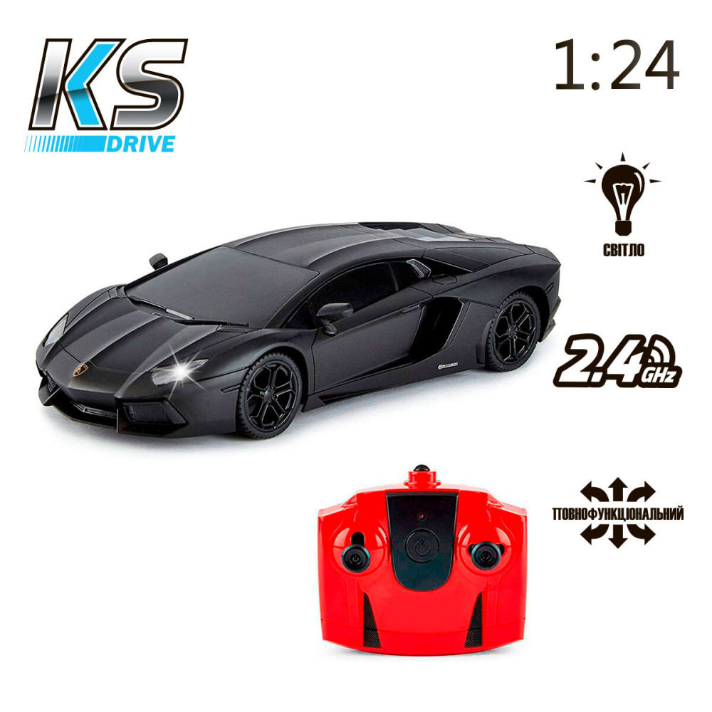 KS Drive Lamborghini Aventador LP 700-4 - автомобіль на радіокеруванні • Чорний (124GLBB)