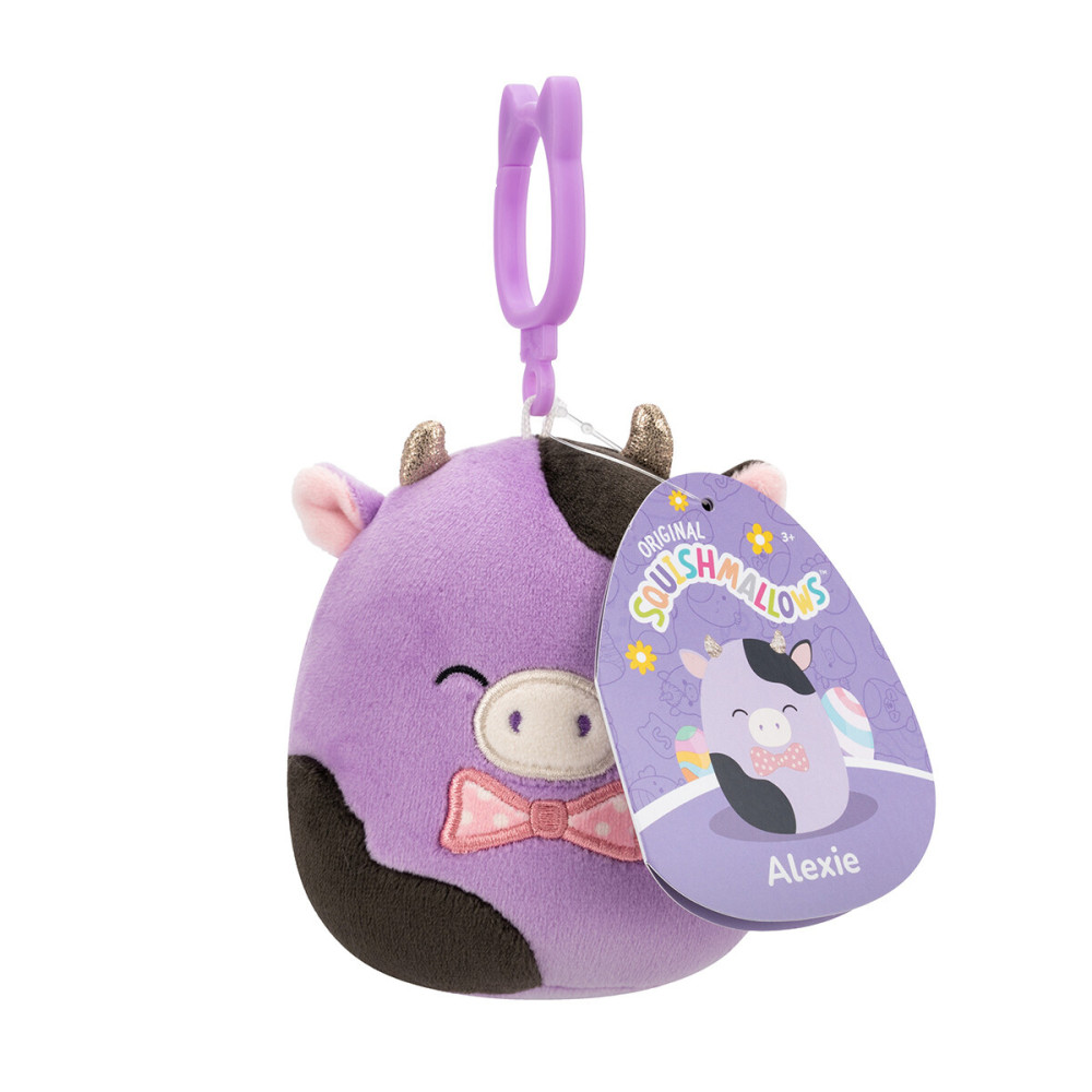Squishmallows Коровка Алекси на клипсе - мягкая игрушка (SQCP00463)