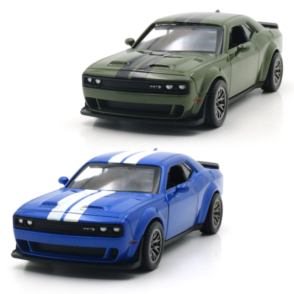 TechnoDrive DODGE CHALLENGER SRT JAILBREAK 2022 - автомодель 1:44 • Синій, зелений (250949)