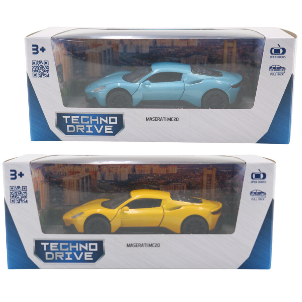 TechnoDrive MASERATI MC20 1:41 - автомодель • Синій, жовтий (250950)