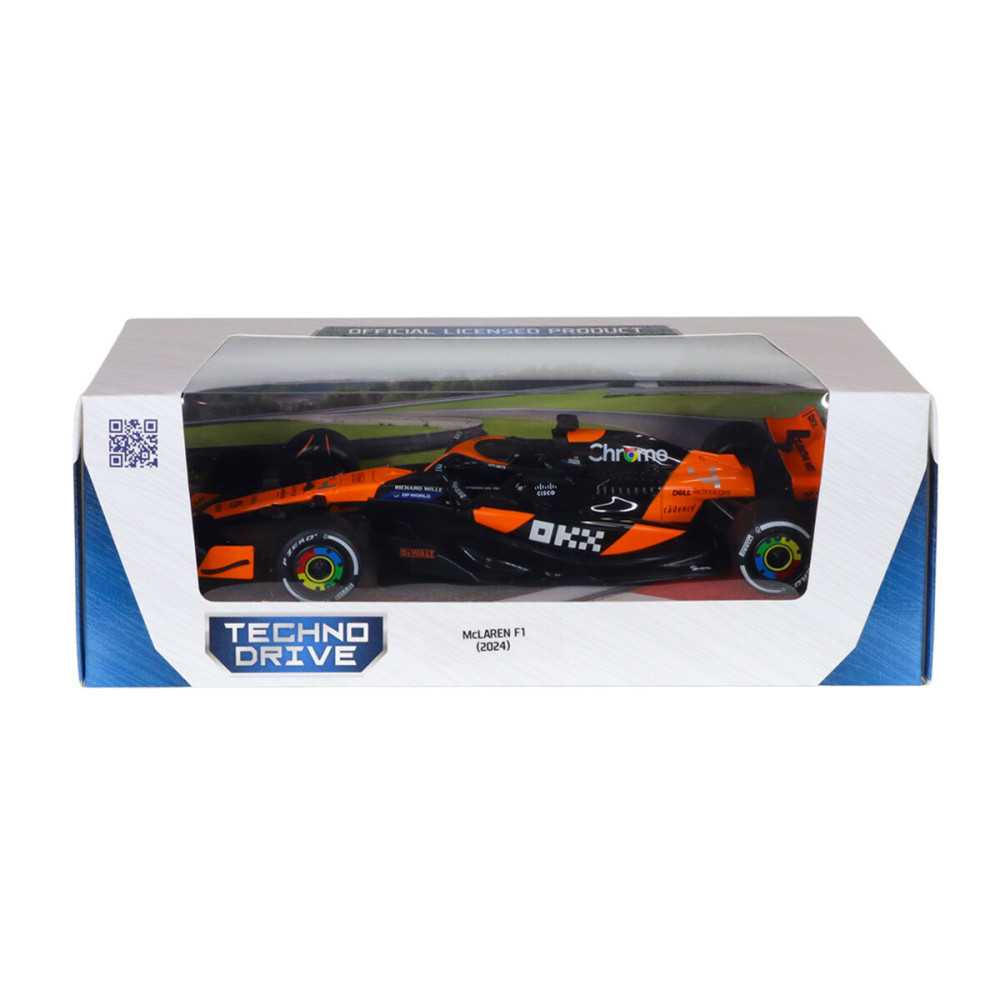 TechnoDrive MCLAREN F1 (2024) 1:24 - автомодель • Оранжевый с черным (250942AMF1) TechnoDrive MCLAREN F1 (2024) 1:24 - автомодель • Оранжевый с черным (250942AMF1)