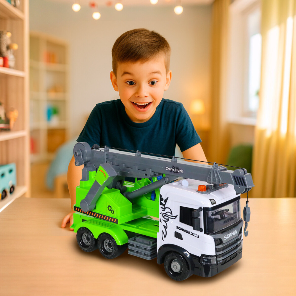 TechnoDrive Mid Truck Автокран Scania - автомодель зі світлом і звуком (3006KS)