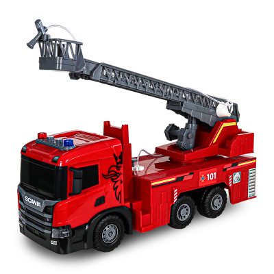 TechnoDrive Super Big Truck Пожарная машина Scania - автомодель со светом, звуком и водой (5005KS)