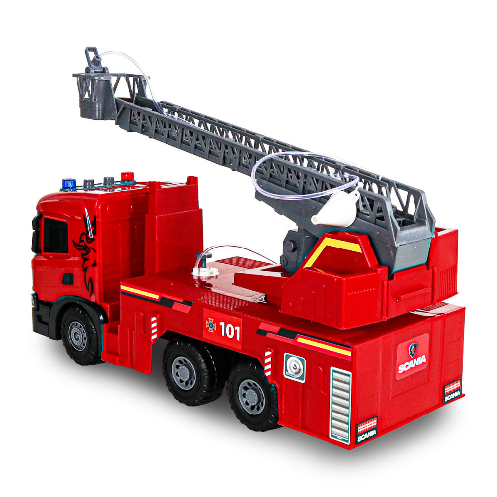 TechnoDrive Super Big Truck Пожарная машина Scania - автомодель со светом, звуком и водой (5005KS)