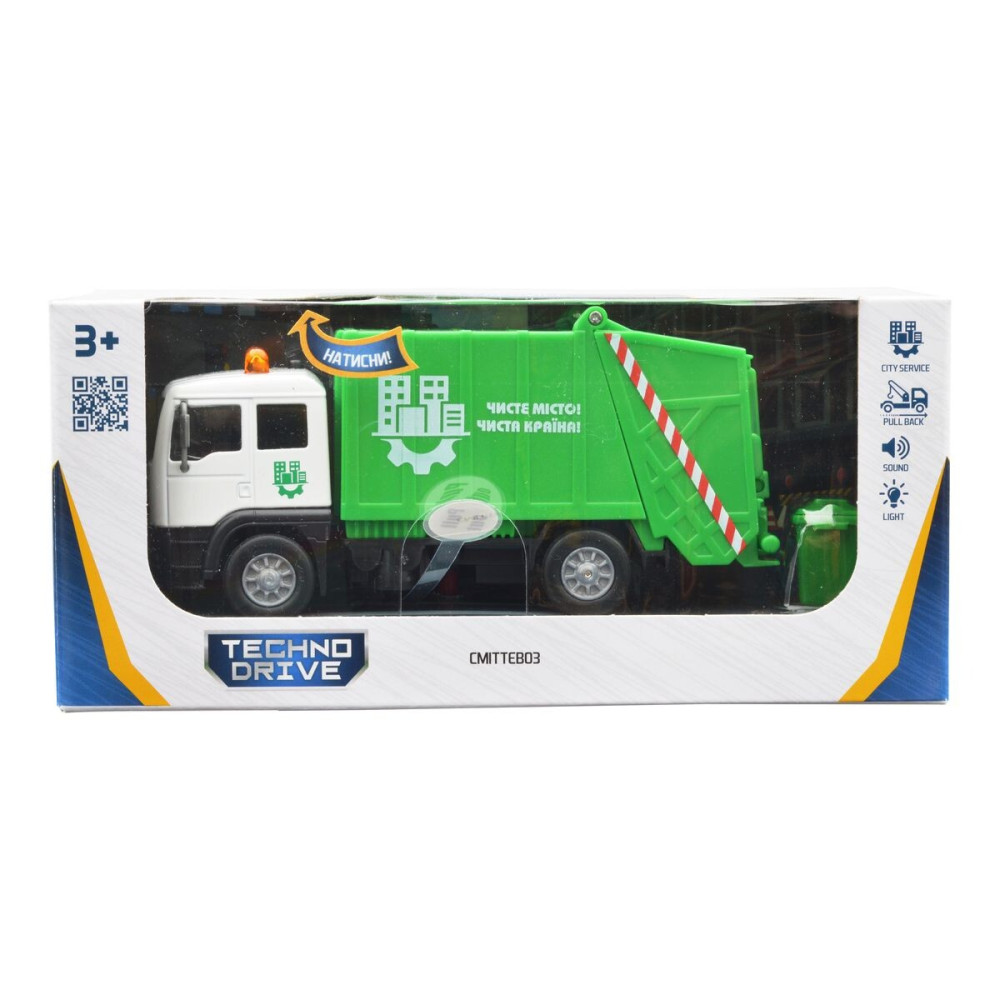 TechnoDrive Сміттєвоз - автомодель зі світлом і звуком (510705.270) TechnoDrive Сміттєвоз - автомодель зі світлом і звуком (510705.270)
