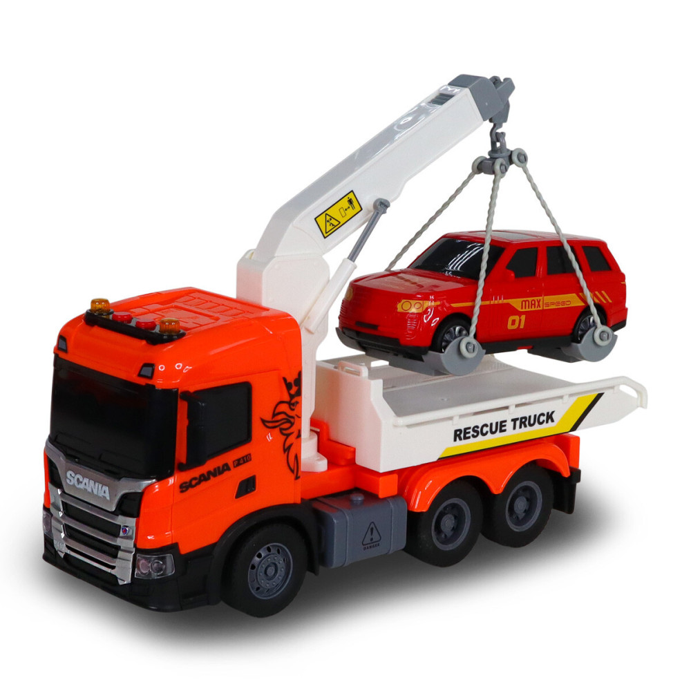 TechnoDrive Big Truck Эвакуатор Scania с машиной - игровой набор (6408KS)
