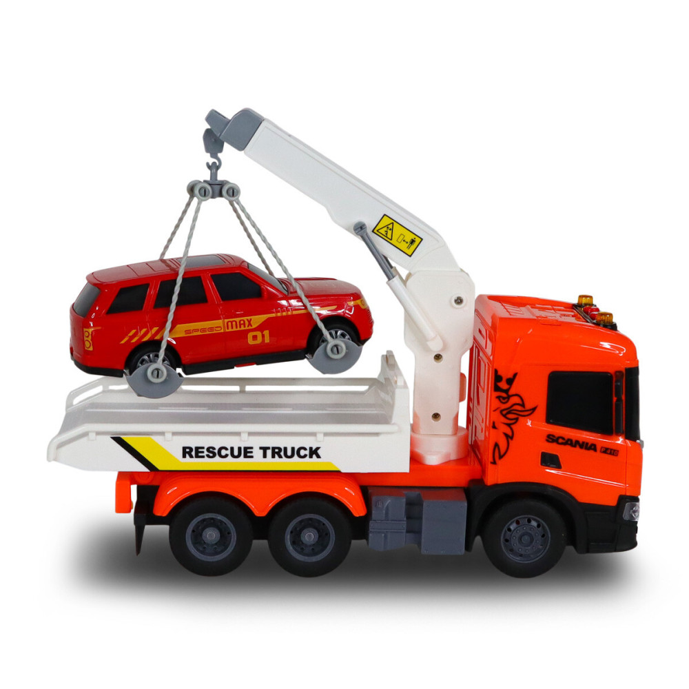 TechnoDrive Big Truck Эвакуатор Scania с машиной - игровой набор (6408KS)