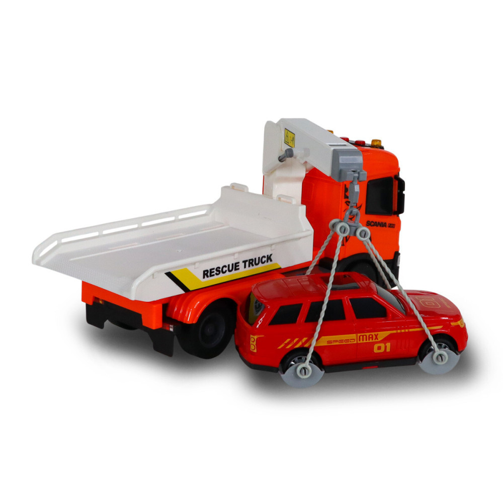 TechnoDrive Big Truck Эвакуатор Scania с машиной - игровой набор (6408KS)