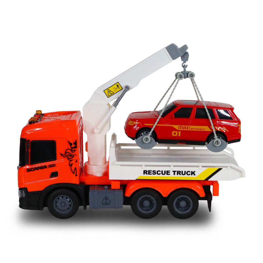 TechnoDrive Big Truck Эвакуатор Scania с машиной - игровой набор (6408KS)