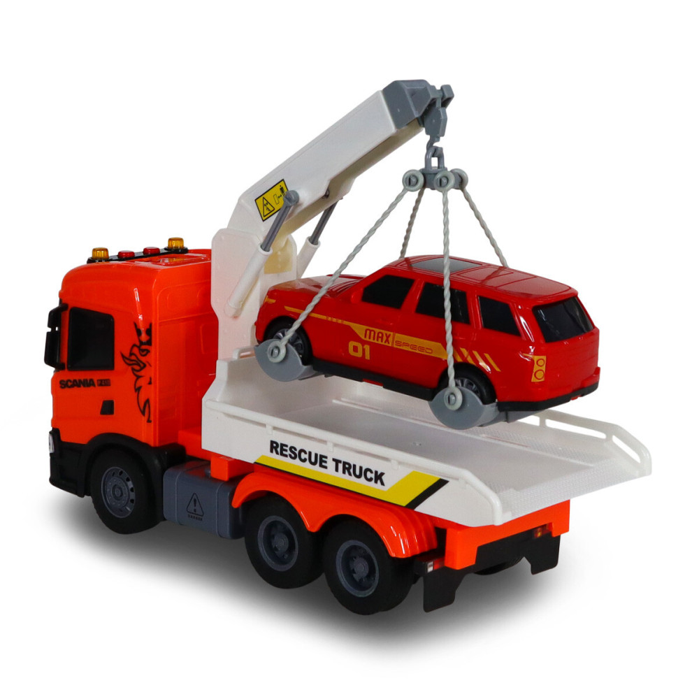 TechnoDrive Big Truck Эвакуатор Scania с машиной - игровой набор (6408KS)