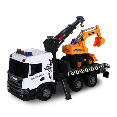 TechnoDrive Super Big Truck Автокран Scania с экскаватором - игровой набор (5004KS)