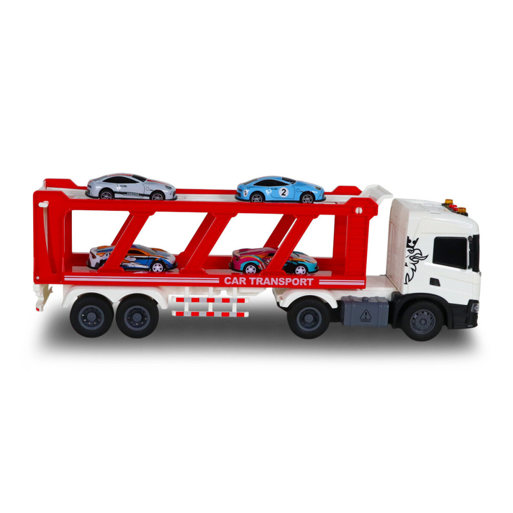 TechnoDrive Large Truck Автоперевізник Scania з 4 машинами - ігровий набір (6414KS)