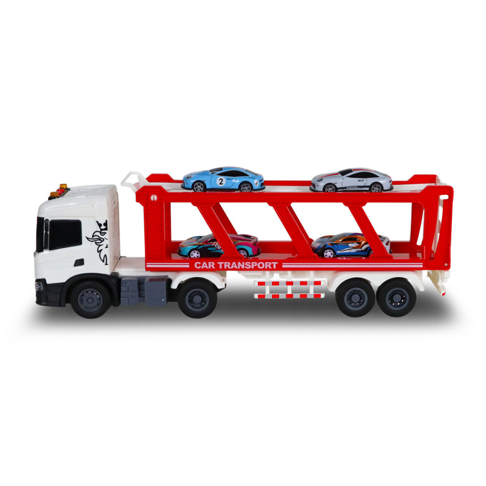 TechnoDrive Large Truck Автоперевізник Scania з 4 машинами - ігровий набір (6414KS)