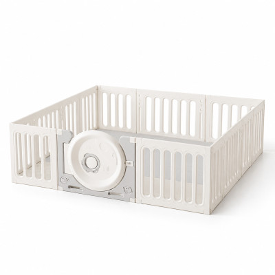 Kivibaby Манеж-трансформер 2 в 1 200 × 180 см - модульний дитячий манеж з килимком • White Kivibaby Манеж-трансформер 2 в 1 200 × 180 см - модульний дитячий манеж з килимком • White