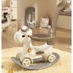 Kivibaby Коник-гойдалка 3 в 1 - гойдалка, каталка та батьківська ручка • White/Brown Kivibaby Коник-гойдалка 3 в 1 - гойдалка, каталка та батьківська ручка • White/Brown