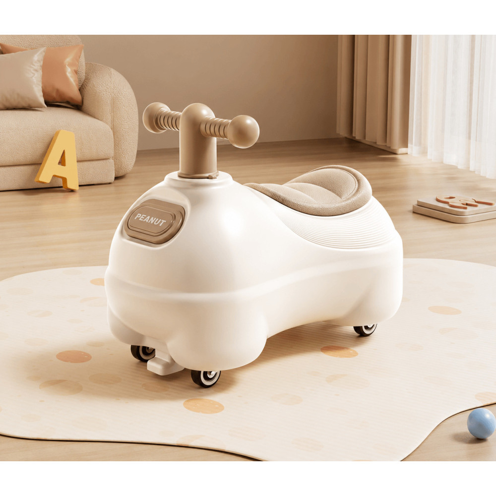 Kivibaby Peanut Толокар-гойдалка 2 в 1 - толокар зі знімною базою для гойдання • Brown/White