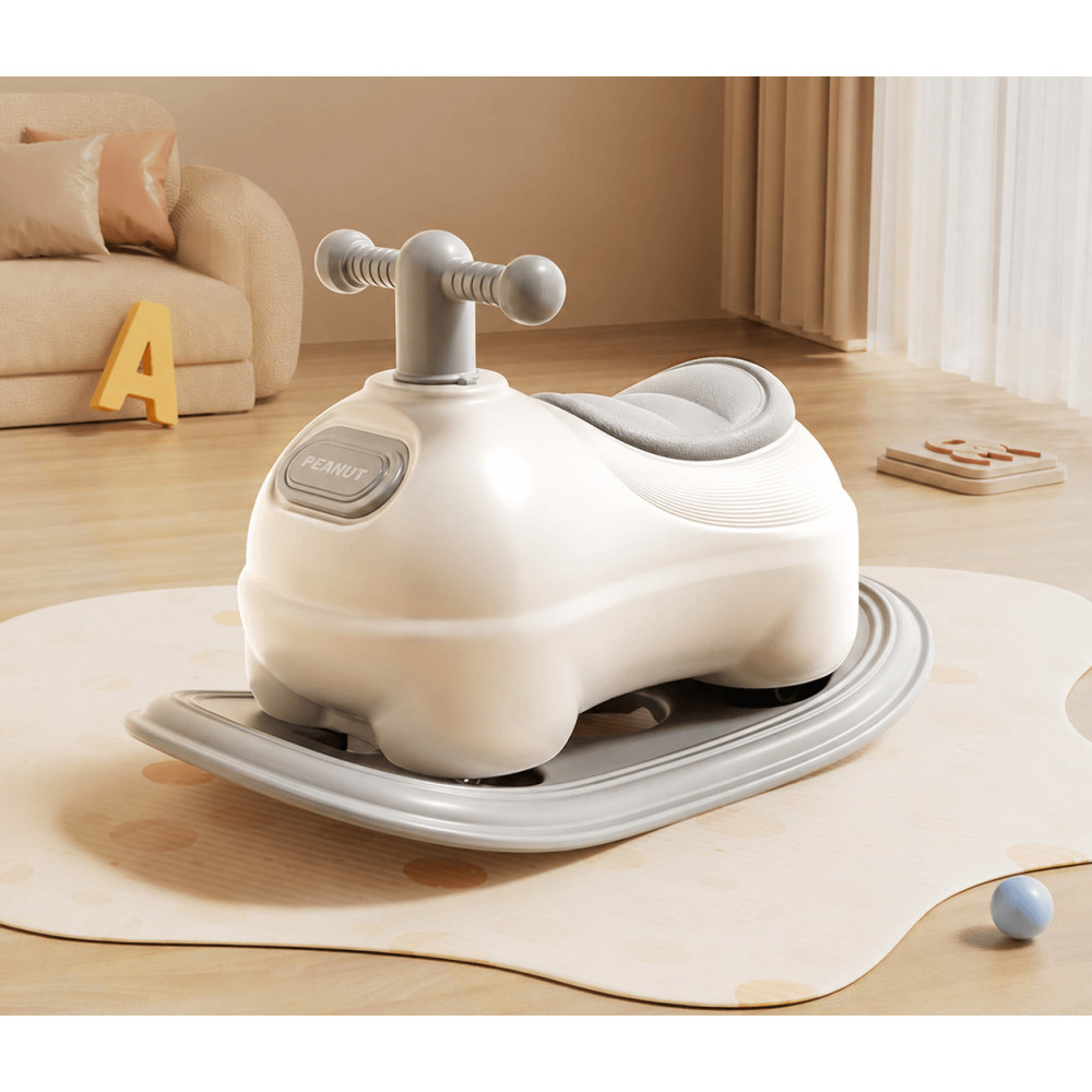 Kivibaby Peanut Толокар-гойдалка 2 в 1 - толокар зі знімною базою для гойдання • Gray/White Kivibaby Peanut Толокар-гойдалка 2 в 1 - толокар зі знімною базою для гойдання • Gray/White