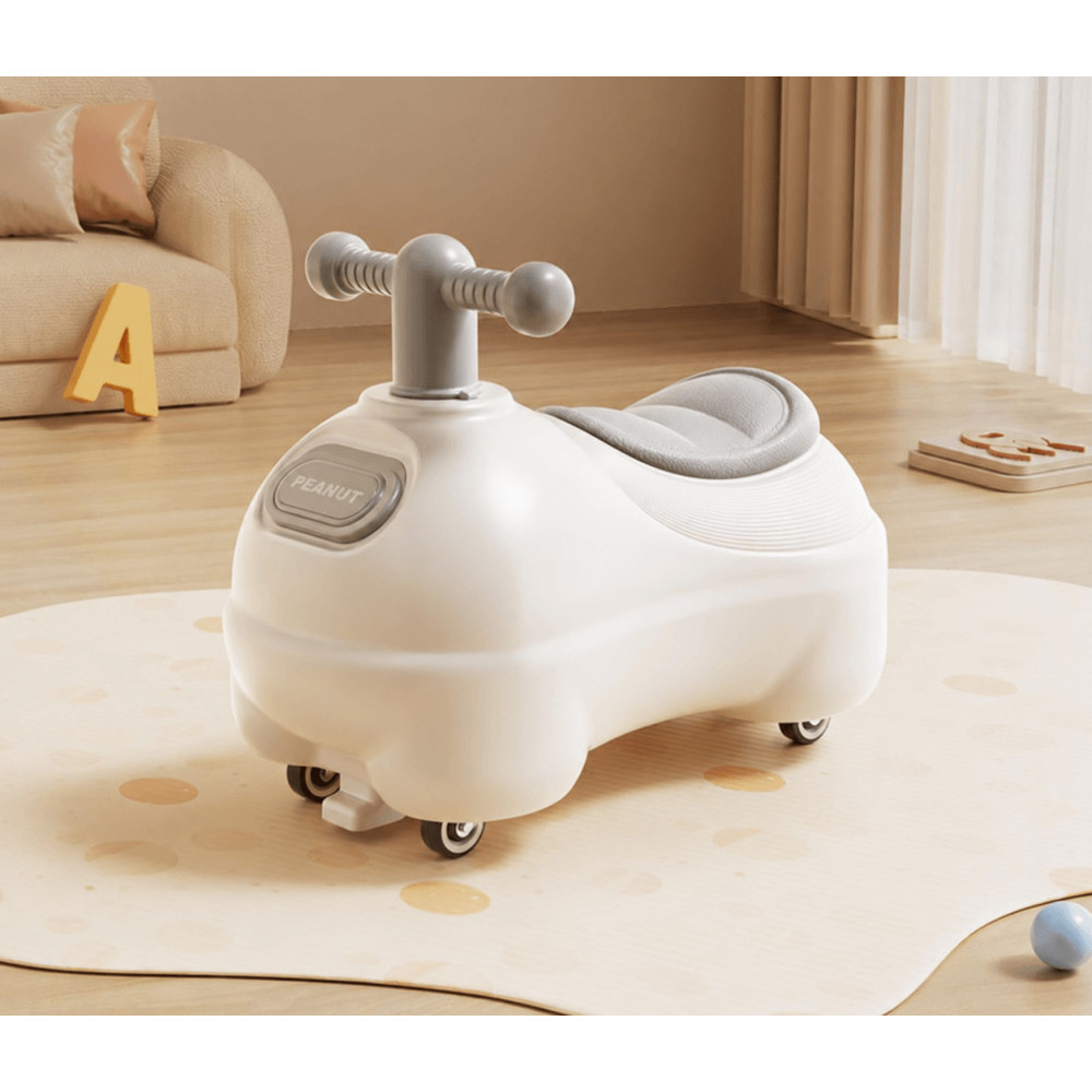 Kivibaby Peanut Толокар-гойдалка 2 в 1 - толокар зі знімною базою для гойдання • Gray/White Kivibaby Peanut Толокар-гойдалка 2 в 1 - толокар зі знімною базою для гойдання • Gray/White