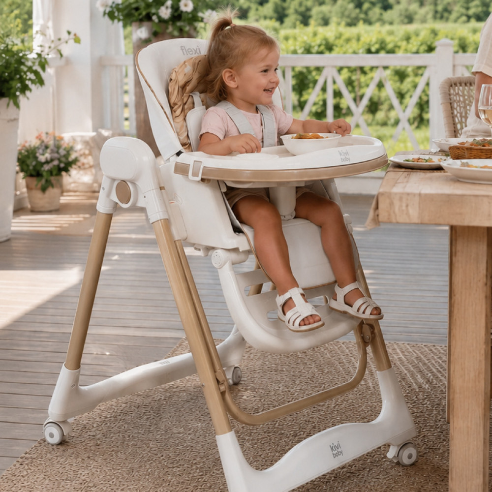 Kivibaby Flexi - стільчик-гойдалка для годування 2 в 1 • Beige Kivibaby Flexi - стільчик-гойдалка для годування 2 в 1 • Beige