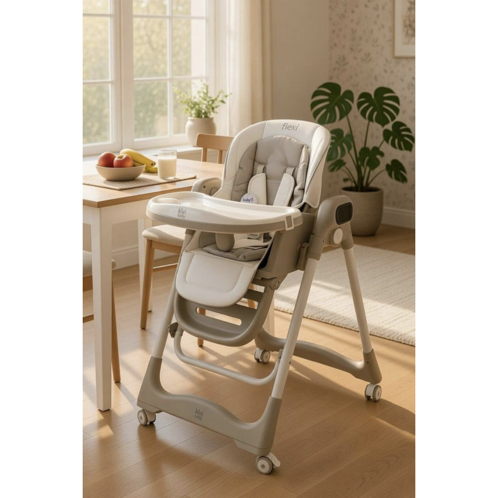 Kivibaby Flexi - стільчик-гойдалка для годування 2 в 1 • Grey Kivibaby Flexi - стільчик-гойдалка для годування 2 в 1 • Grey