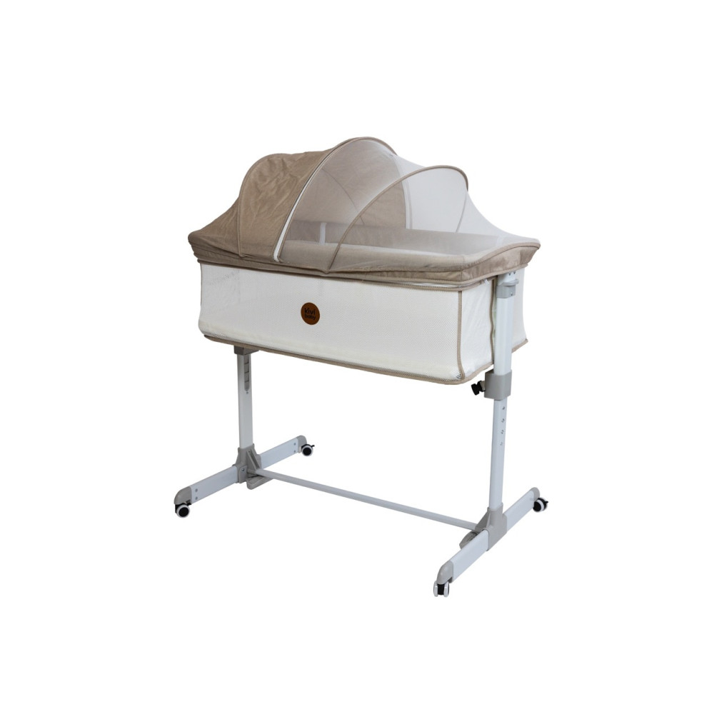 Kivibaby Hug - приставне дитяче ліжечко з матрацом • Beige Kivibaby Hug - приставне дитяче ліжечко з матрацом • Beige