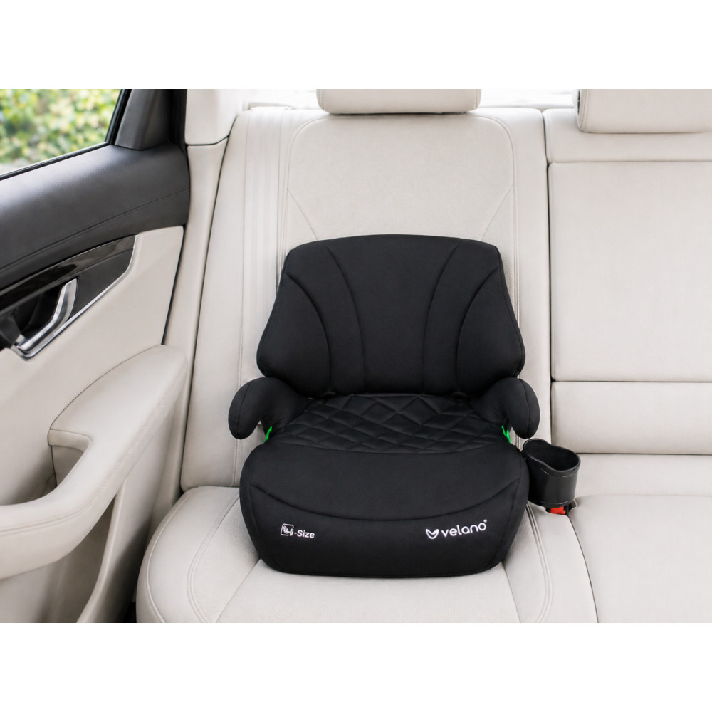 Velano Gravo - автокрісло i-Size 125-150 см з ISOFIX і підсклянником • Black Velano Gravo - автокрісло i-Size 125-150 см з ISOFIX і підсклянником • Black