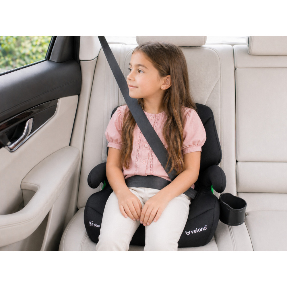 Velano Gravo - автокрісло i-Size 125-150 см з ISOFIX і підсклянником • Black Velano Gravo - автокрісло i-Size 125-150 см з ISOFIX і підсклянником • Black