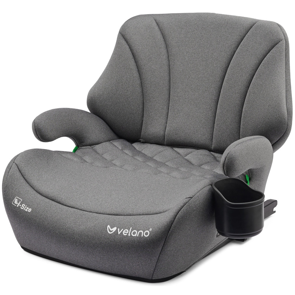 Velano Gravo - автокресло i-Size 125-150 см с ISOFIX и подстаканником • Grey