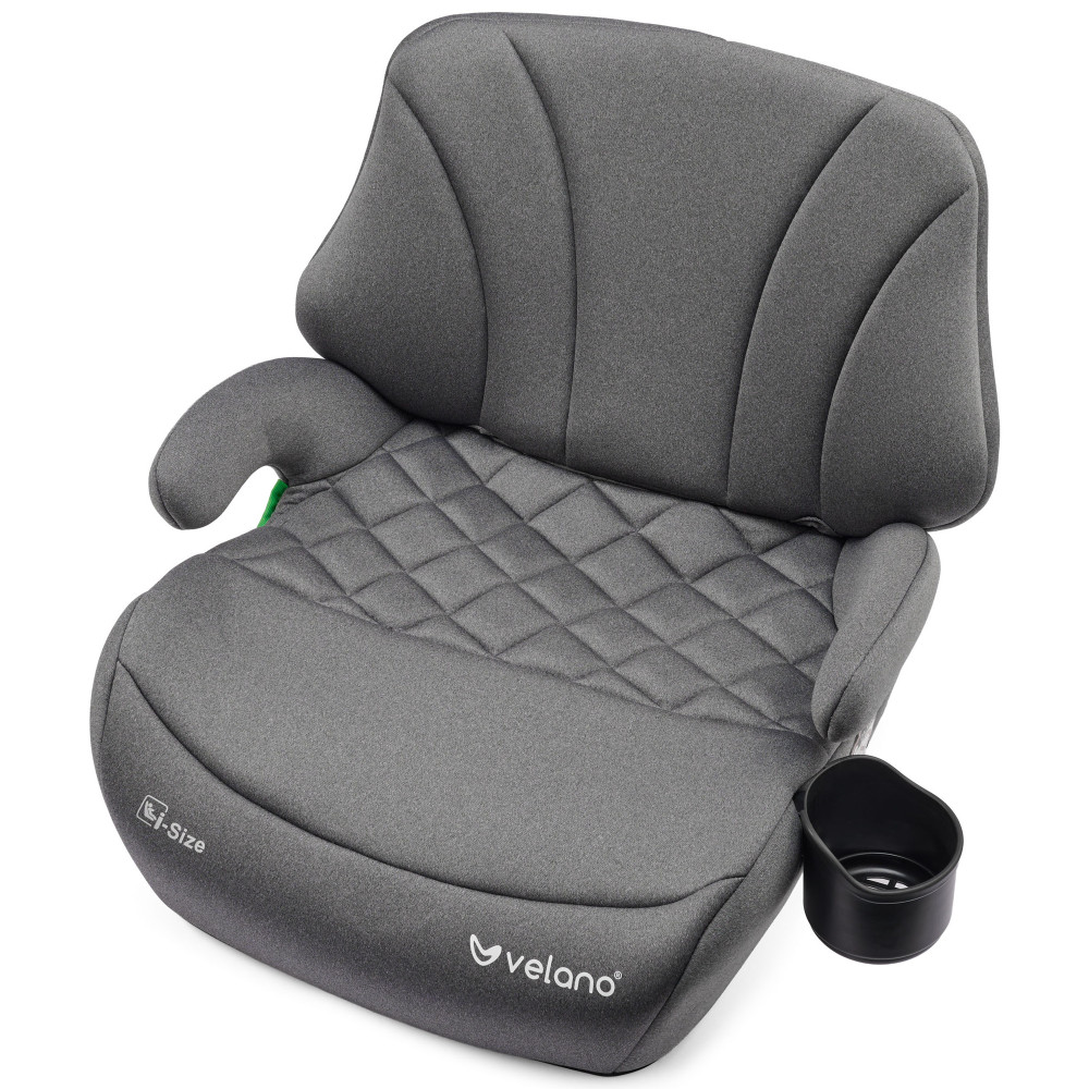 Velano Gravo - автокресло i-Size 125-150 см с ISOFIX и подстаканником • Grey