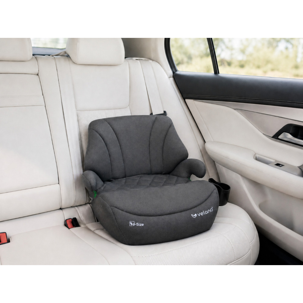 Velano Gravo - автокресло i-Size 125-150 см с ISOFIX и подстаканником • Grey
