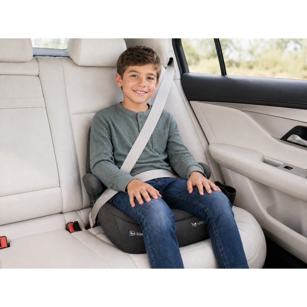 Velano Gravo - автокресло i-Size 125-150 см с ISOFIX и подстаканником • Grey